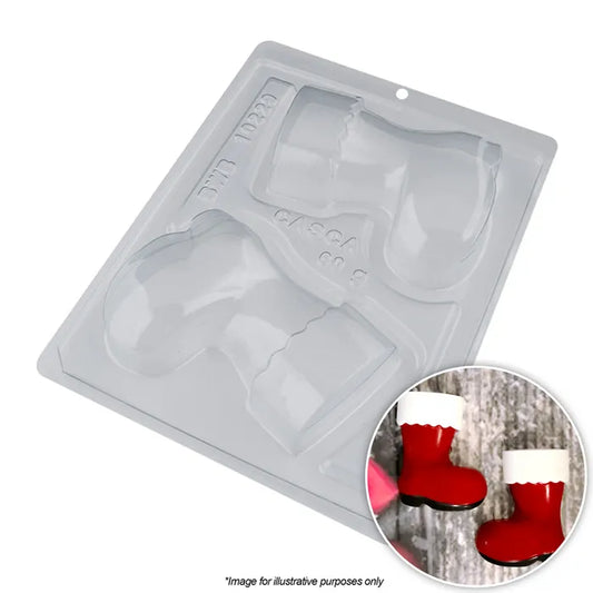 Christmas | Santa Claus Big Boot Stocking Chocolate Mould | 3 piece