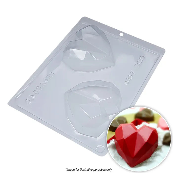 Geo Hearts Chocolate Mould | 3 piece