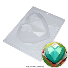 Large Geo Heart Chocolate Mould | 3 piece
