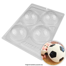 Soccer Ball Small Chocolate Mould 4 cavity | 3 piece