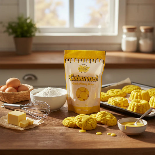 Bakette Yellow Colourmelts - Candy Melting Drops (250g)