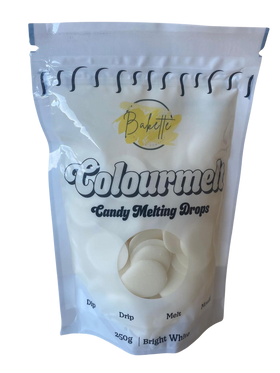 Bakette Bright White Colourmelts - Candy Melting Drops (250g)