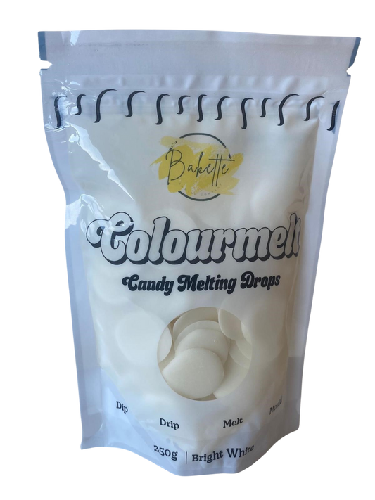 Bakette Bright White Colourmelts - Candy Melting Drops (250g)