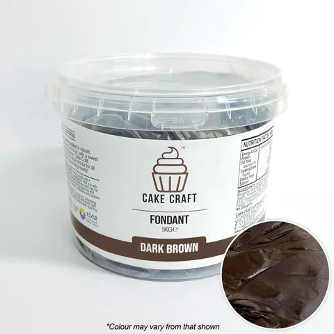 Cake Craft Fondant Dark Brown 1kg