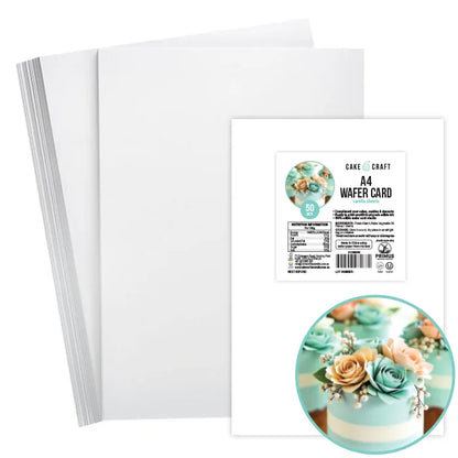 Cake Craft A4 Edible Wafer Card 50pcs BULK