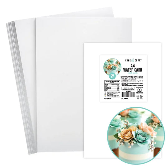 Cake Craft A4 Edible Wafer Card 50pcs BULK