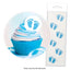 Blue Baby Feet Edible Wafer Cupcake Toppers 16pcs