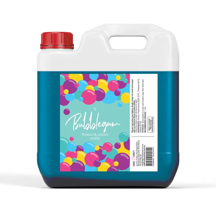 Cake Craft Bubblegum Flavour & Colour Paste 1 litre BULK