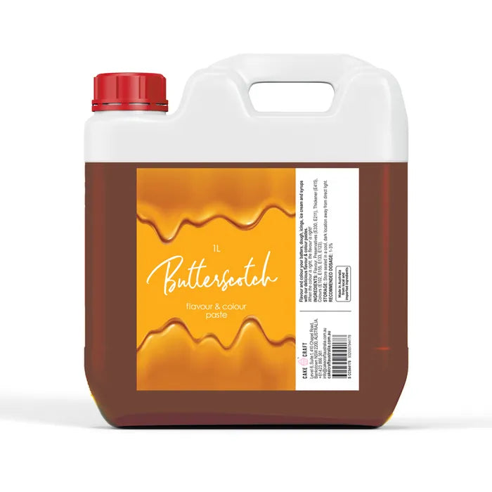 Cake Craft Butterscotch Flavour & Colour Paste 1 litre BULK