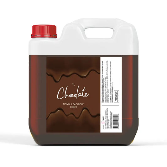 Cake Craft Chocolate Flavour & Colour Paste 1 litre BULK
