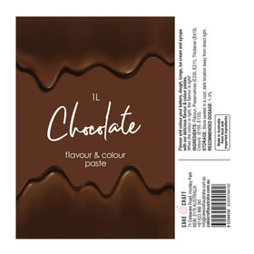 Cake Craft Chocolate Flavour & Colour Paste 1 litre BULK