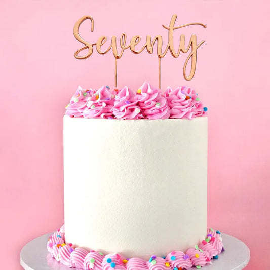CAKE CRAFT | METAL TOPPER | SEVENTY 70 | ROSE GOLD