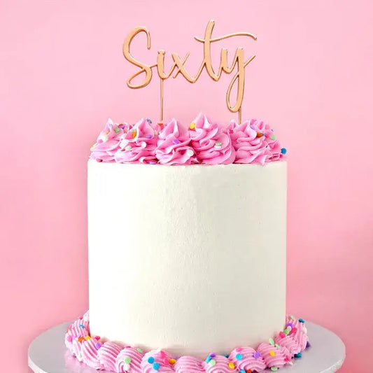 CAKE CRAFT | METAL TOPPER | SIXTY 60 | ROSE GOLD