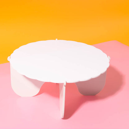 CAKE & CANDLE Plateau Gateau 3-Piece Acrylic Cake Stand (WHITE)