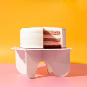 CAKE & CANDLE Plateau Gateau 3-Piece Acrylic Cake Stand (WHITE)