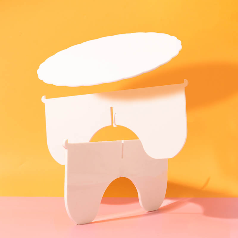 CAKE & CANDLE Plateau Gateau 3-Piece Acrylic Cake Stand (WHITE)