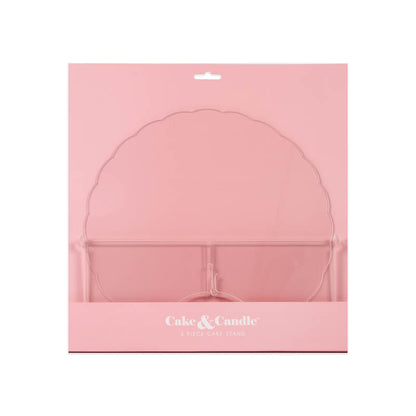 CAKE & CANDLE Plateau Gateau 3-Piece Acrylic Cake Stand (CLEAR)