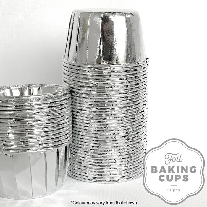 Foil Baking Cup Round - Silver (50 pack)