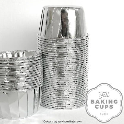 Foil Baking Cup Round - Silver (50 pack)