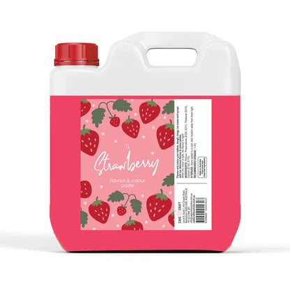 Cake Craft Strawberry Flavour & Colour Paste 1 litre BULK