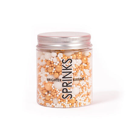 CHAMPAGNE VELVET Mixed Pearls Sprinkles (70g) - by Sprinks