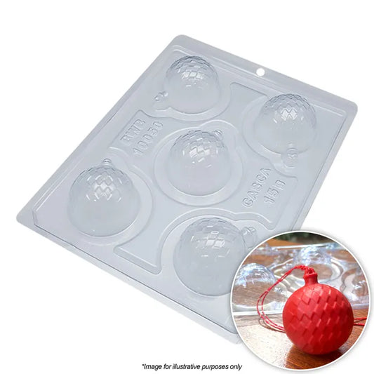 Christmas | Bauble Quilted Chocolate Mould | 3 piece