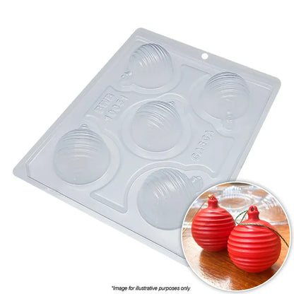 Christmas | Bauble Striped Chocolate Mould | 3 piece