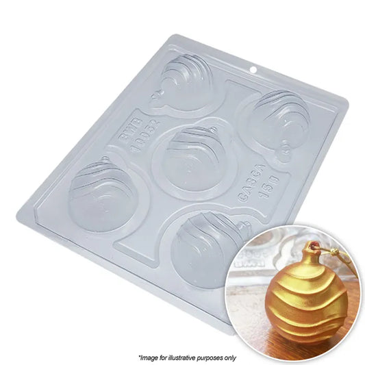 Christmas | Bauble Waves Chocolate Mould | 3 piece