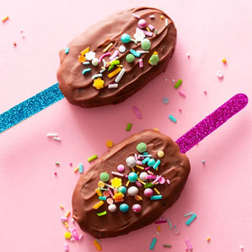 Gold Glitter Ice Cream/Popsicle Sticks 24pcs (11cm)