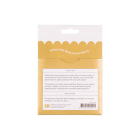 BULK Colour Mill Edible Gold Leaf Transfer Sheets 24kt 25 pieces