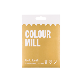 BULK Colour Mill Edible Gold Leaf Transfer Sheets 24kt 25 pieces