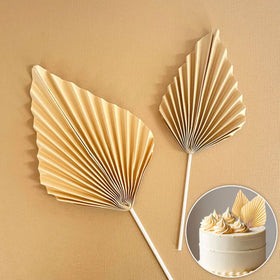 Cream Deco Fan Cake Topper (2 piece)