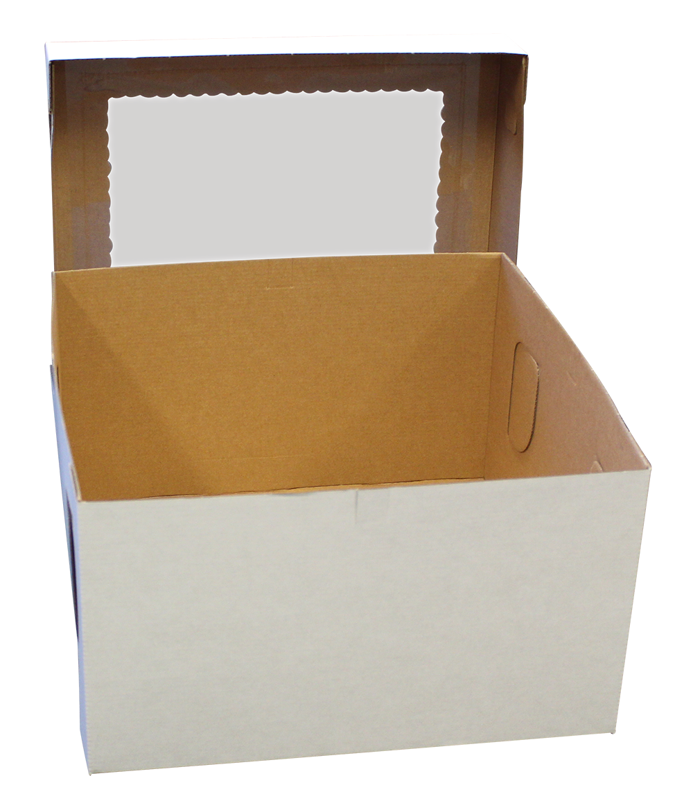 Cake Box 18x18x8" Top Window - E Flute