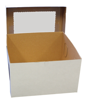 Cake Box 18x18x8" Top Window - E Flute