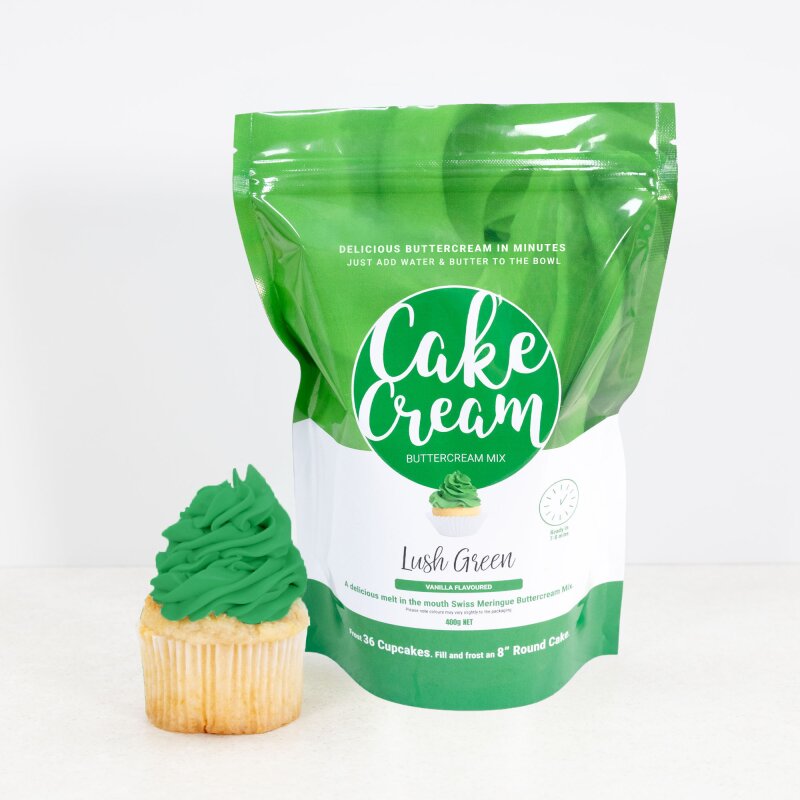 Cake Cream Buttercream - Lush Green - Vanilla Flavour (400g)