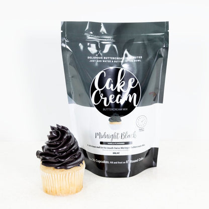 Cake Cream Buttercream - Midnight Black - Vanilla Flavour (400g)