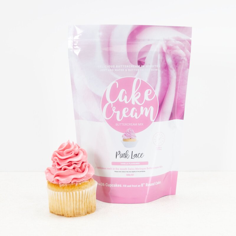 Cake Cream Buttercream - Pink Lace - Vanilla Flavour (400g)