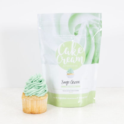 Cake Cream Buttercream - Sage Green - Vanilla Flavour (400g)