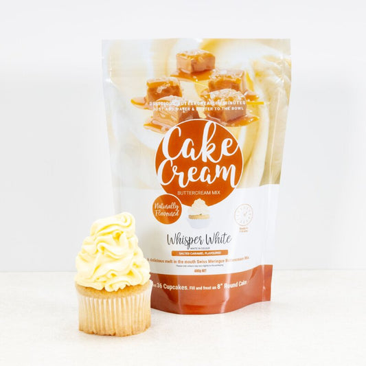 Cake Cream Buttercream - Whisper White - Salted Caramel Flavour (400g)
