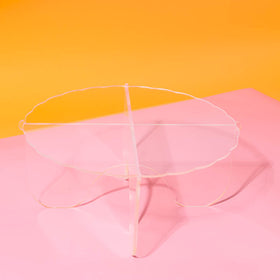 CAKE & CANDLE Plateau Gateau 3-Piece Acrylic Cake Stand (CLEAR)