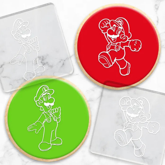 Cookie Debosser Stamp Super Mario Bros Mario Luigi (set of 2)