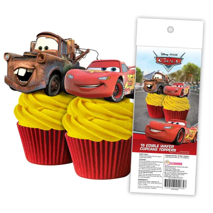 Disney Cars Edible Wafer Cupcake Toppers 16pcs