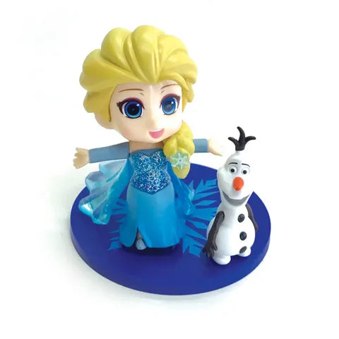 Disney Frozen - Young Elsa & Olaf - Plastic Figurines Cake Topper