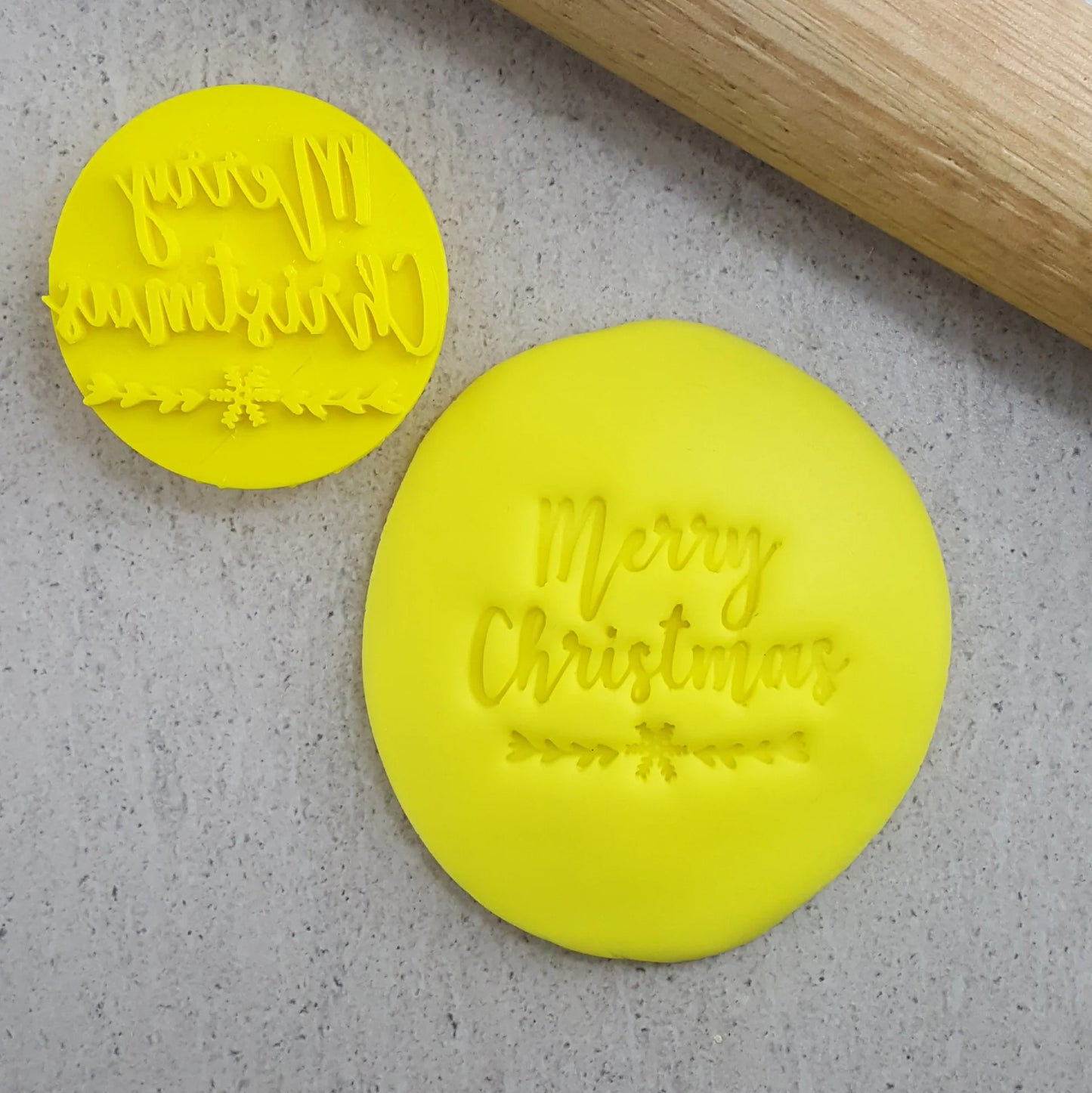 Merry Christmas Cookie Fondant Embosser