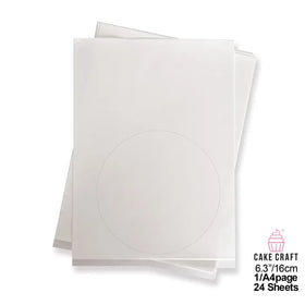Frosting Sheets 6.3"/ 16cm Round Cake Edible Icing Image Sheets - 24 sheets