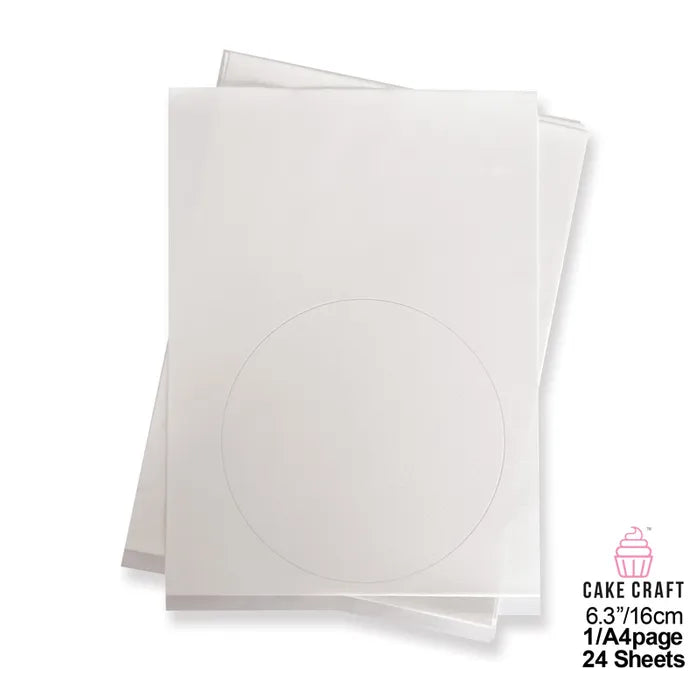 Frosting Sheets 6.3"/ 16cm Round Cake Edible Icing Image Sheets - 24 sheets