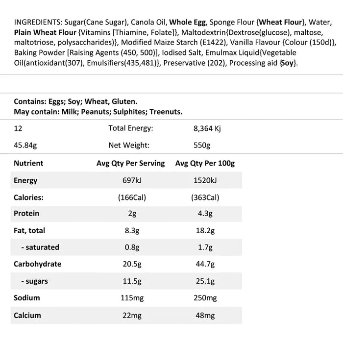 Frozen White Mud Cake - 10" Round | Blank Canvas Cakes