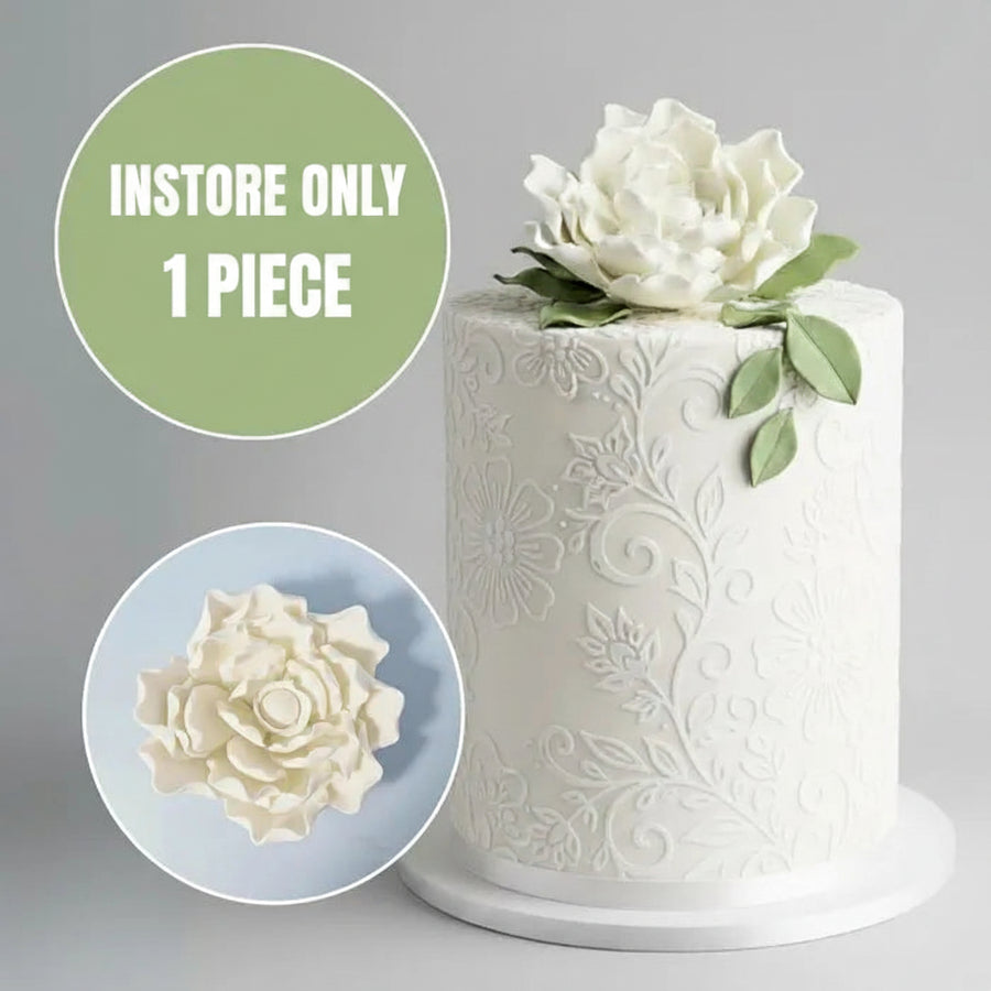 SINGLE GARDENIA WHITE | SUGAR FLOWER 1 PIECE