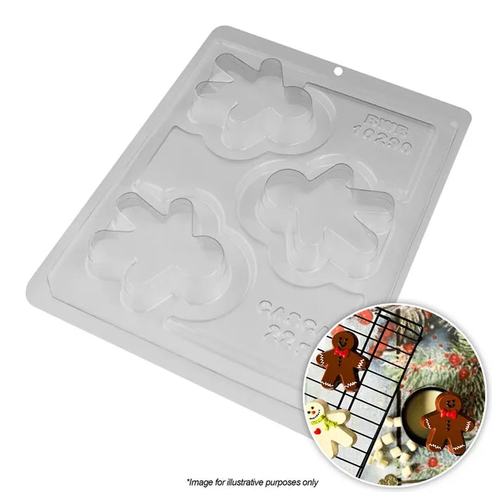 Christmas | Gingerbread Man Chocolate Mould | 3 piece