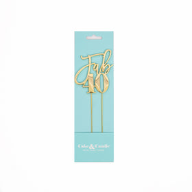GOLD Metal Cake Topper - Fab 40th